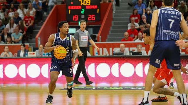 GER, GIESSEN 46ers vs. VfL SparkassenStars Bochum, Basketball, ProA, 3. Spieltag, Spielzeit 2026/2027, 04.10.2026,JaMonta Black (VfL SparkassenStars Bochum)

Foto: Eibner-Pressefoto/Javad Mohammadpour